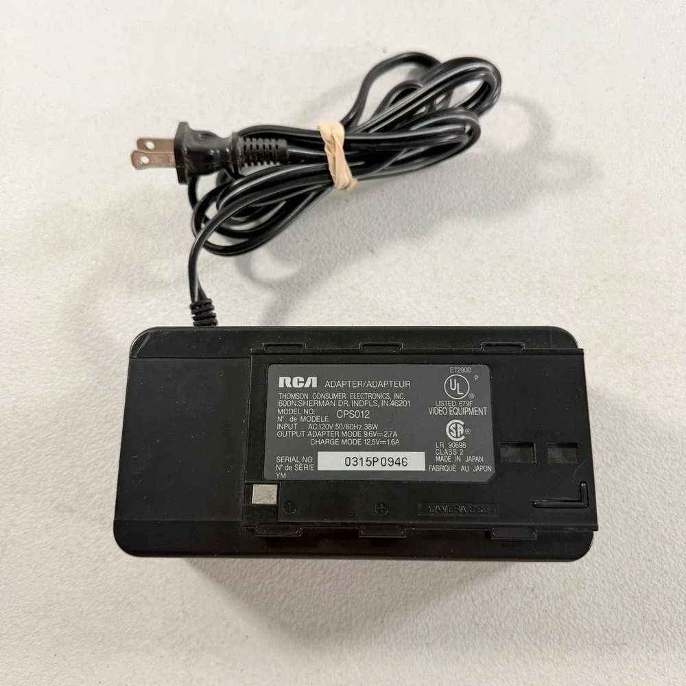 RCA CPS012 AC Power Adapter Battery Charger for Camcorder VHS Video Camera